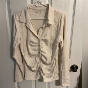LOFT women’s L off white top